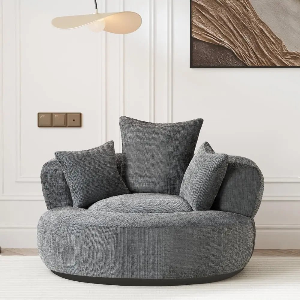 bean bag and cushions