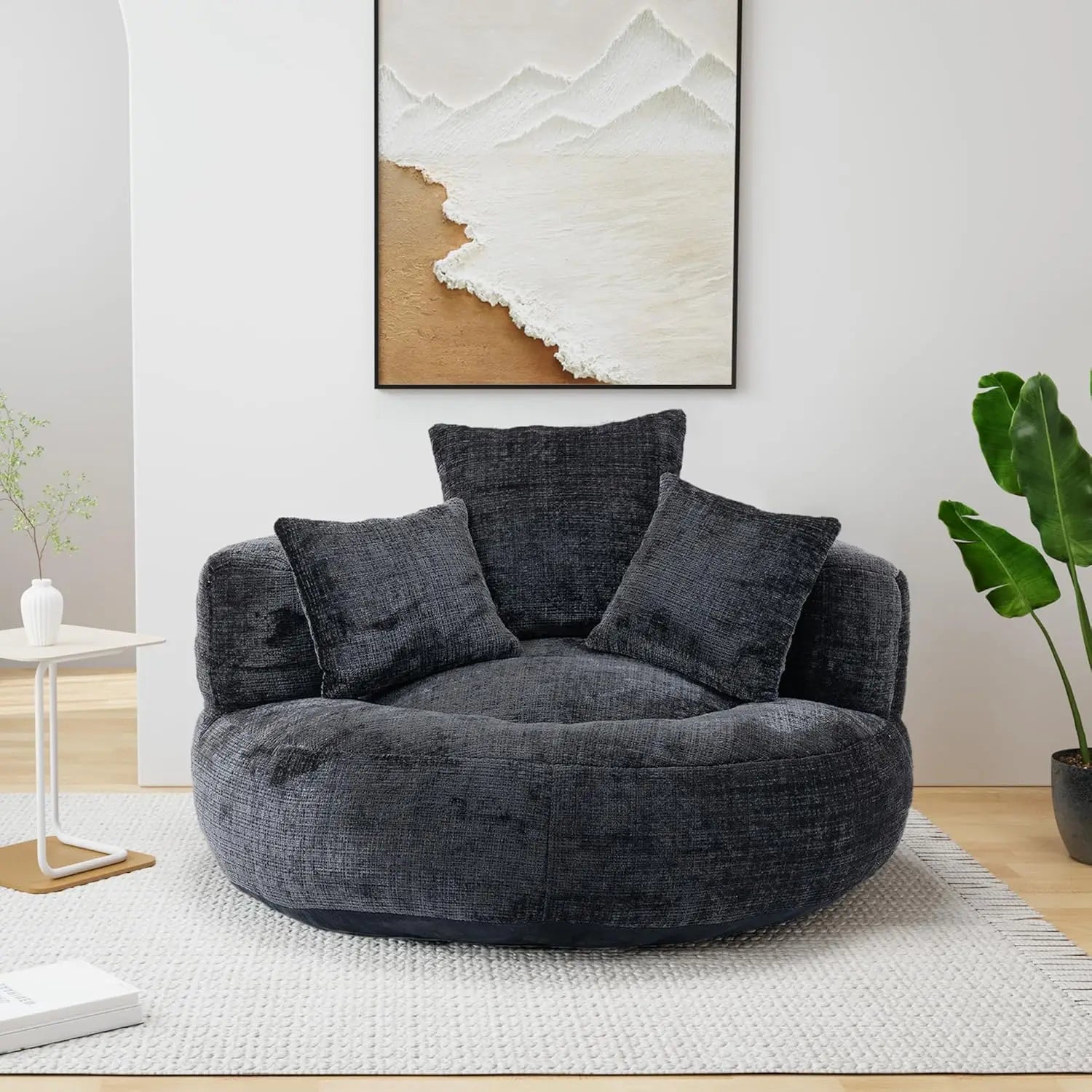 bean bag with pillows