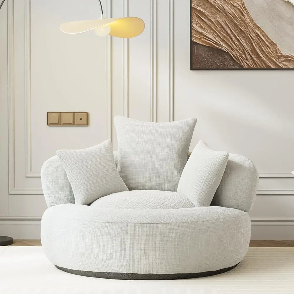 white bean bag sofa