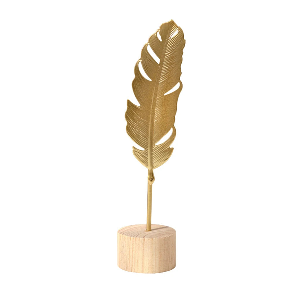 Elegant Gold Color Ginkgo Leaf Sculpture for Home Decor - My Store