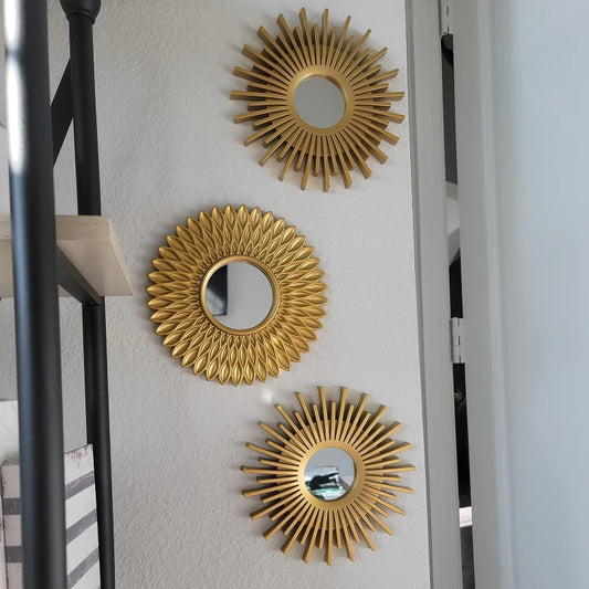 Golden Sunflower Wall Mirrors - My Store